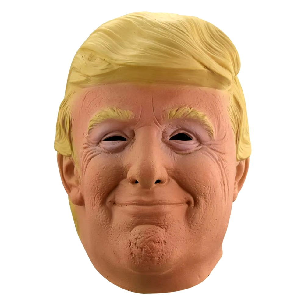 Trump Latex Full Head Face American Former President Mask Halloween Cosplay Head Cover Donald Trump Presidential Cosplay